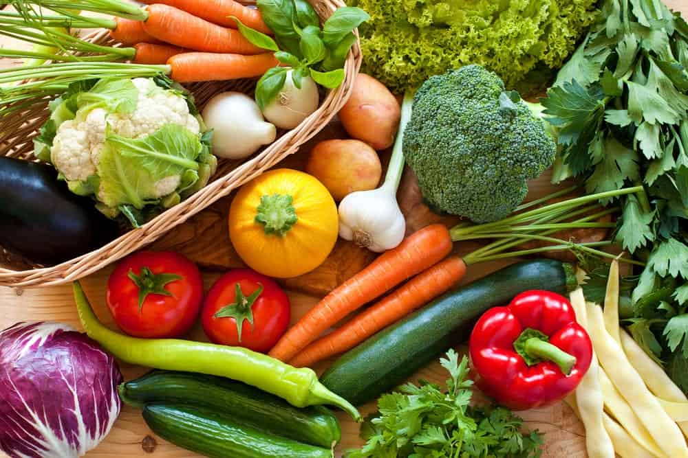 Imagem de vegetais frescos.
